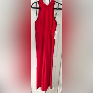 Red Calvin Klein jumpsuit